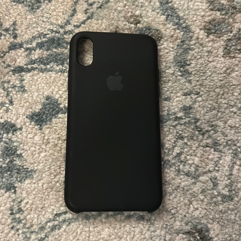 iPhone X Black Silicone Phone Case